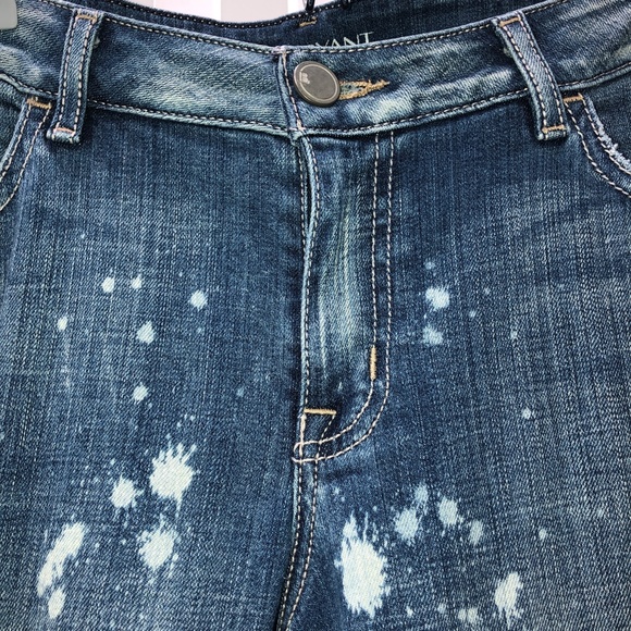 🎉3HP🎉 LANE BRYANT Low Rise Boyfriend Jeans Distressed Deconstructed Stretch 16 - Picture 7 of 16